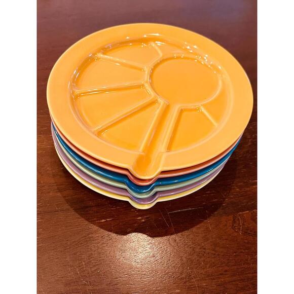 Hoffritz Appetrizer or Sushi Divided Plates Set of 6